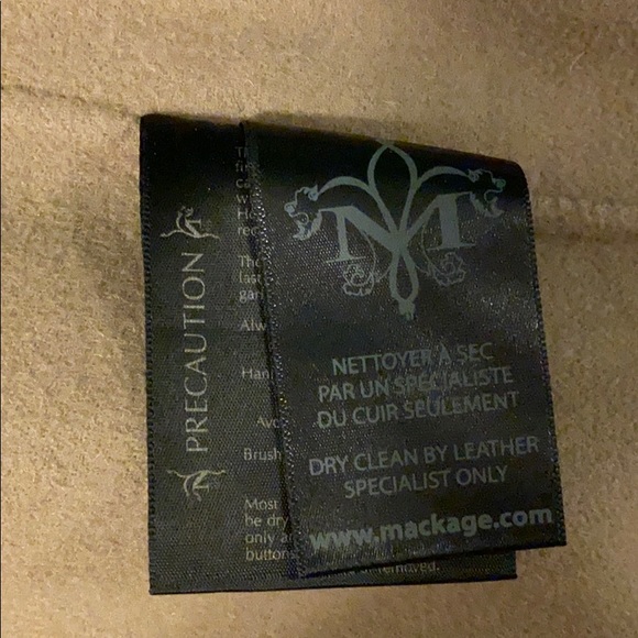 Mackage wool and knit coat w/leather belt in camel - Picture 7 of 8